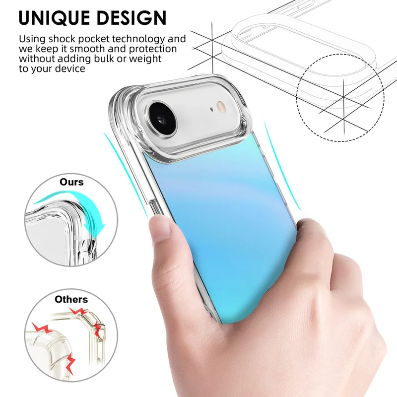 Массовая закупка для iPhone Air Case Electroplated TPU + PC Protective Cover - Синий