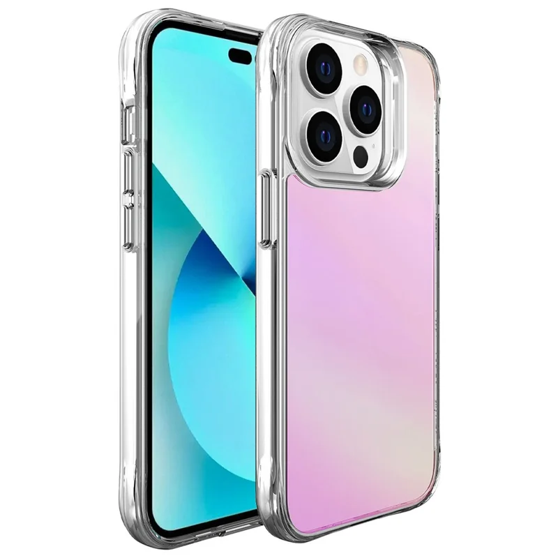 Groothandel voor iPhone 14 Pro Max hoesje Geëlokteer TPU + PC-beschermhoes - Roze
