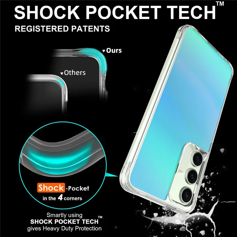 Groothandel voor Samsung Galaxy S25 FE hoesje Geëlokteer TPU + PC beschermlaag - Blauw