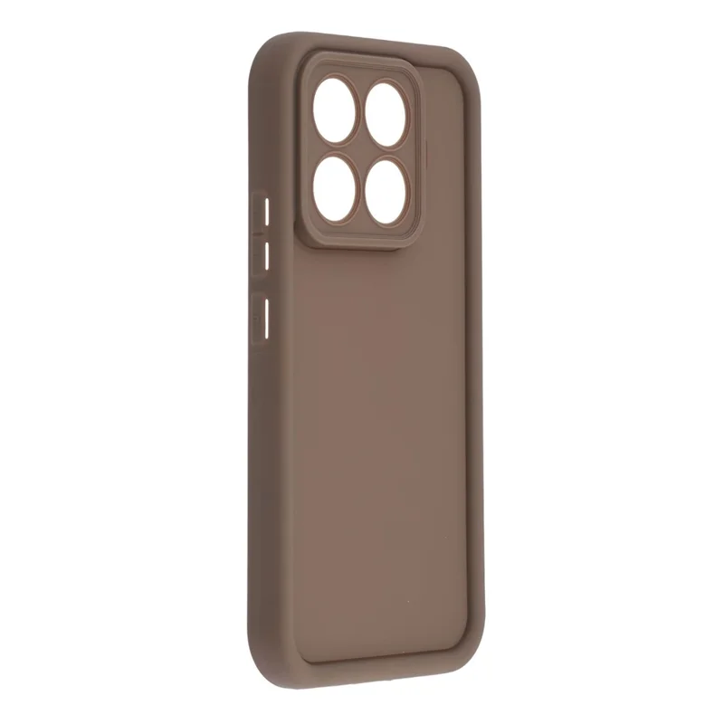 For Xiaomi 15T Pro Case Grooved Design TPU Anti Slip Phone Cover - Brown