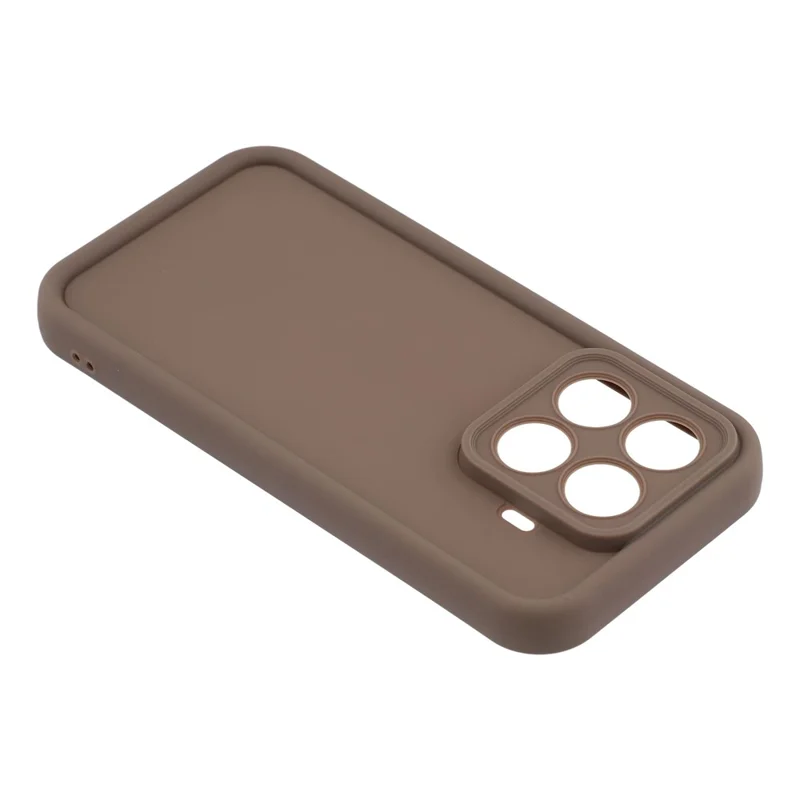 For Xiaomi 15T Pro Case Grooved Design TPU Anti Slip Phone Cover - Brown