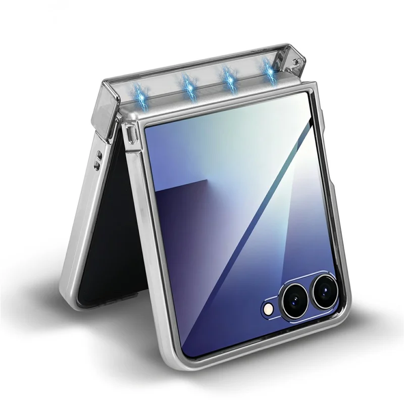 For Motorola Razr 60 Ultra 5G Magnetic Case CD Vein Rotating Kickstand Electroplated PC Phone Cover - Gold