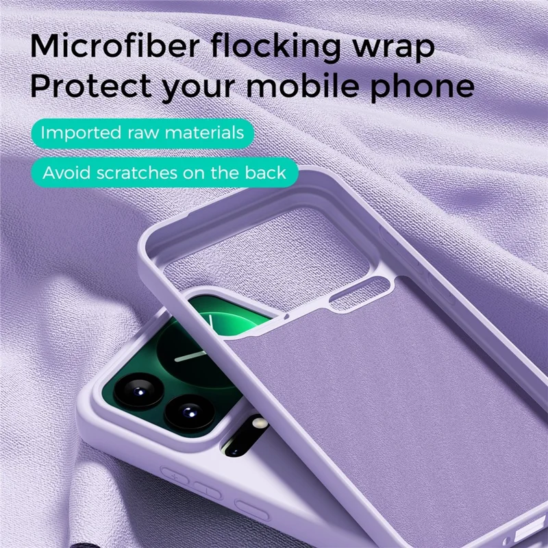 ABEEL Für Xiaomi 17 Pro Max Hülle Kompatibel mit MagSafe Hautgefühl Flüssigsilikon Telefon Rückseite Abdeckung - Lila