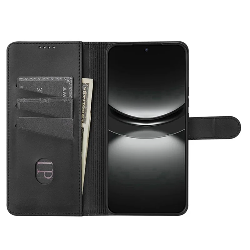 AZNS For Oppo Find X9 5G Case PU Leather Wallet Phone Cover - Black