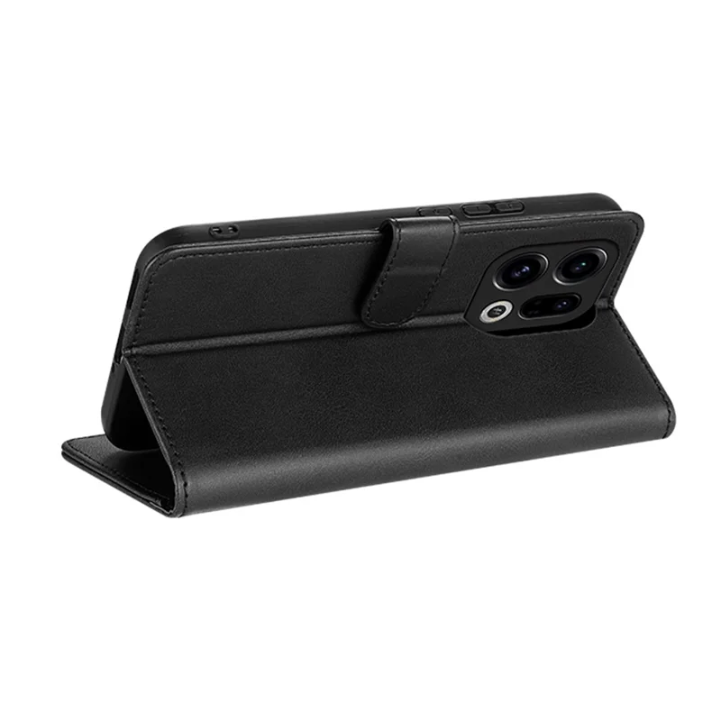 AZNS For Oppo Find X9 5G Case PU Leather Wallet Phone Cover - Black