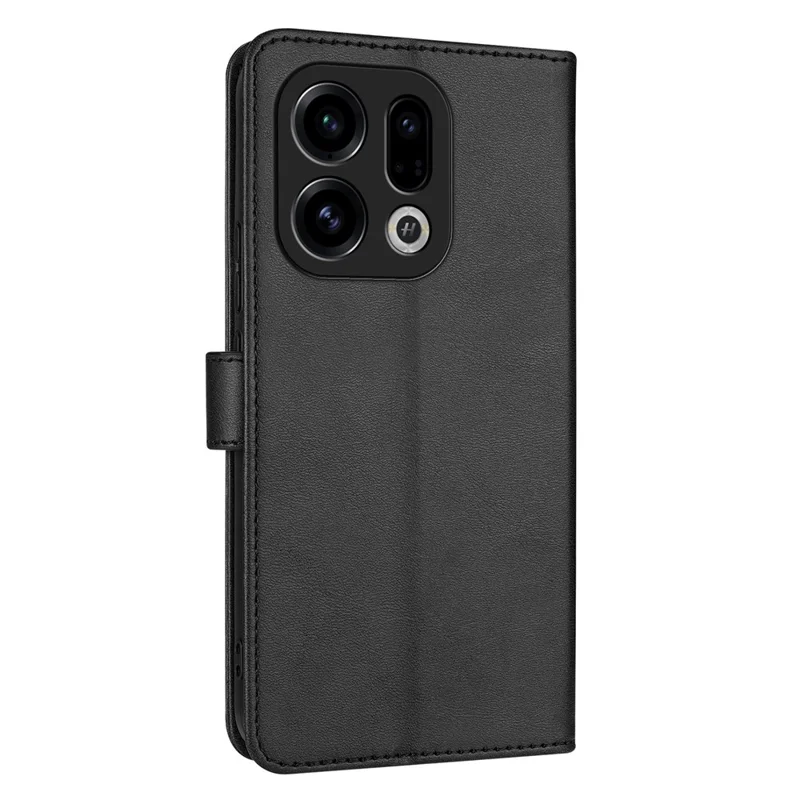 AZNS For Oppo Find X9 5G Case PU Leather Wallet Phone Cover - Black