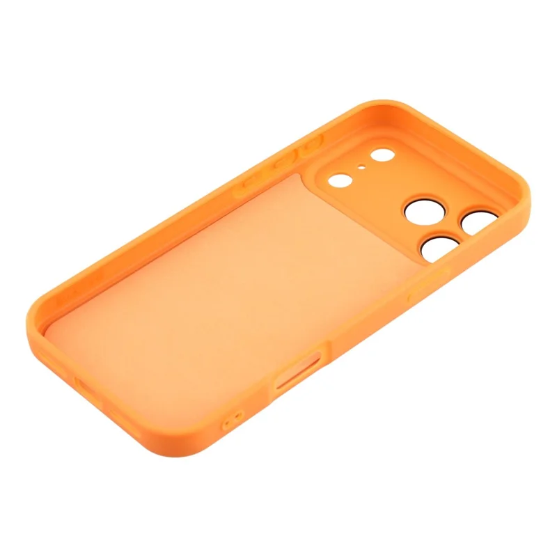 For iPhone 17 Pro Case Compatible with MagSafe Skin Touch TPU PC Phone Back Cover with Camera Lens Protector - Orange