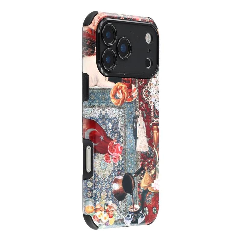 Custodia per iPhone 17 Pro Max IMD Pattern Design Corner Protection PC + TPU Cover per telefono - Collage vintage