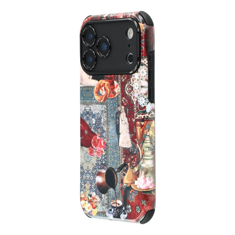 Custodia per iPhone 17 Pro Max IMD Pattern Design Corner Protection PC + TPU Cover per telefono - Collage vintage