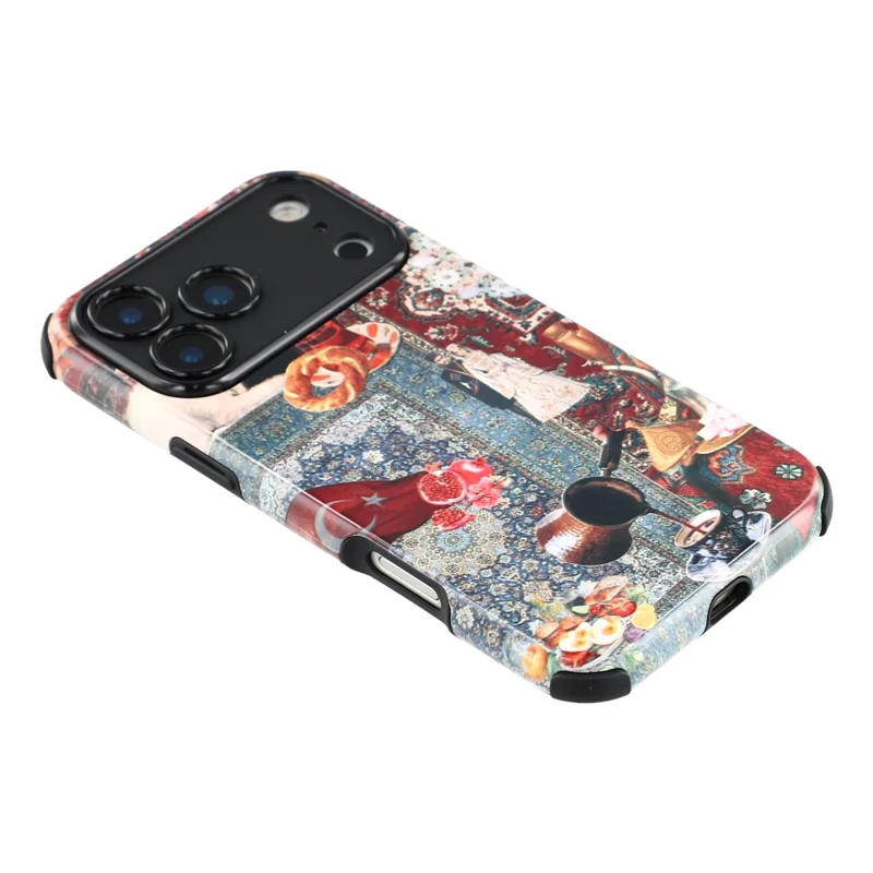 Custodia per iPhone 17 Pro Max IMD Pattern Design Corner Protection PC + TPU Cover per telefono - Collage vintage