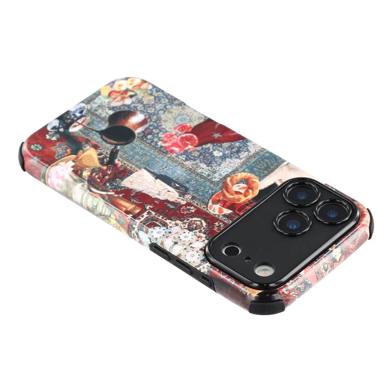 Custodia per iPhone 17 Pro Max IMD Pattern Design Corner Protection PC + TPU Cover per telefono - Collage vintage