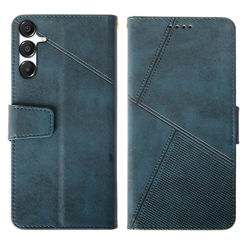 IDEWEI etui portfelowe z podstawką z krowiej skóry dla Samsung Galaxy S25 FE, niebieski