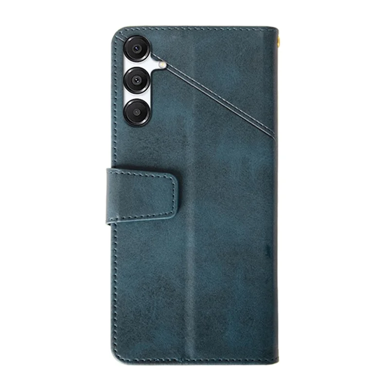 IDEWEI etui portfelowe z podstawką z krowiej skóry dla Samsung Galaxy S25 FE, niebieski
