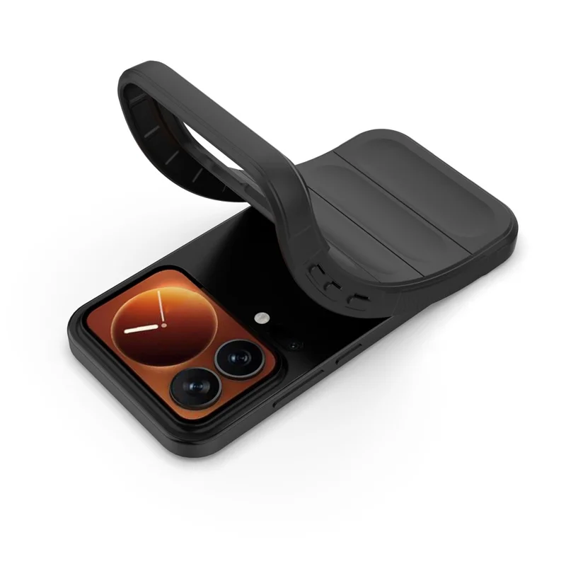 For Xiaomi 17 Pro Case Anti-Drop Soft TPU Rugged Phone Back Cover - Black