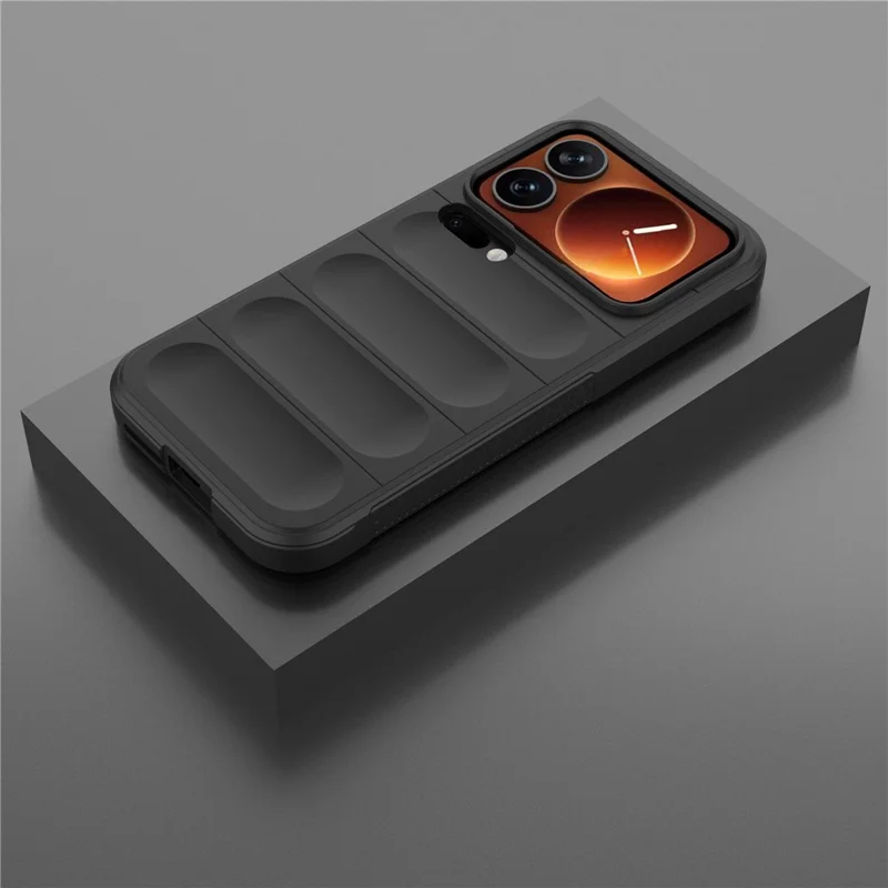 For Xiaomi 17 Pro Case Anti-Drop Soft TPU Rugged Phone Back Cover - Black