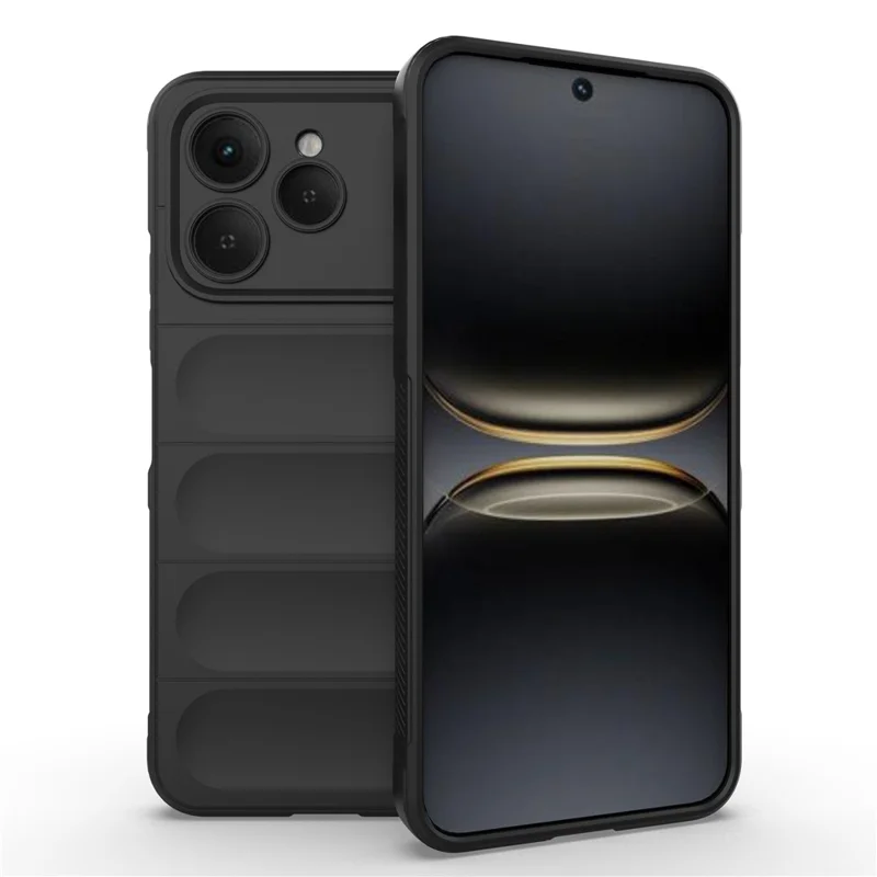 For TECNO Spark 40 4G Case Anti-Drop Soft TPU Rugged Phone Back Cover - Black