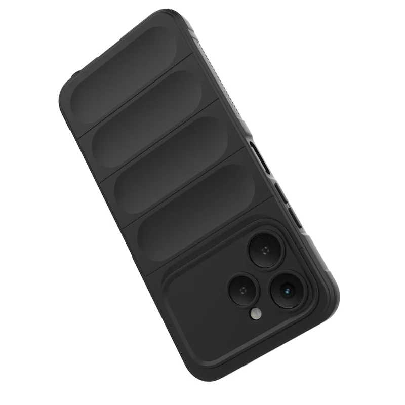 For TECNO Spark 40 4G Case Anti-Drop Soft TPU Rugged Phone Back Cover - Black