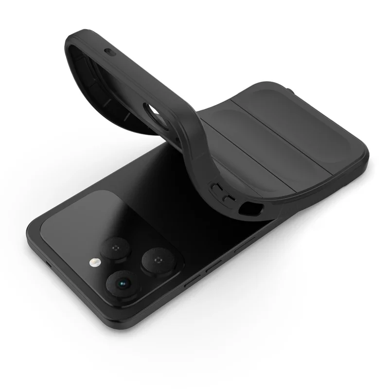 For TECNO Spark 40 4G Case Anti-Drop Soft TPU Rugged Phone Back Cover - Black