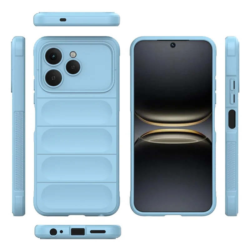 Étui TECNO Spark 40 4G Anti-Drop Soft TPU Rugged Housse de protection arrière - Bleu bébé
