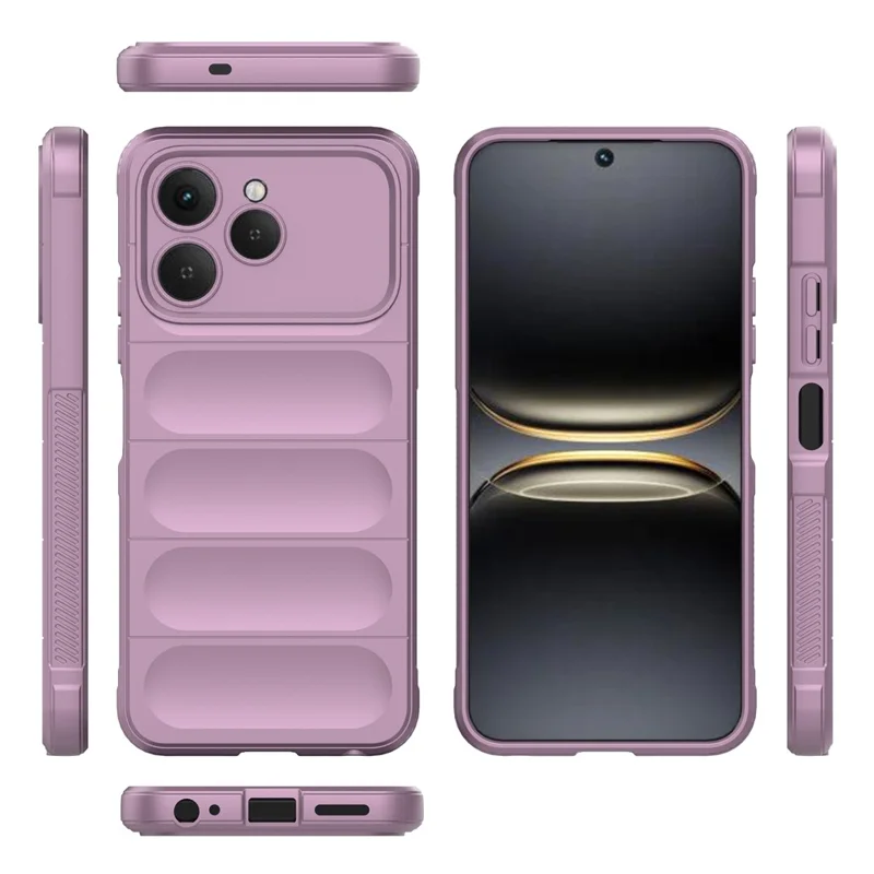 For TECNO Spark 40 4G Case Anti-Drop Soft TPU Rugged Phone Back Cover - Light Purple