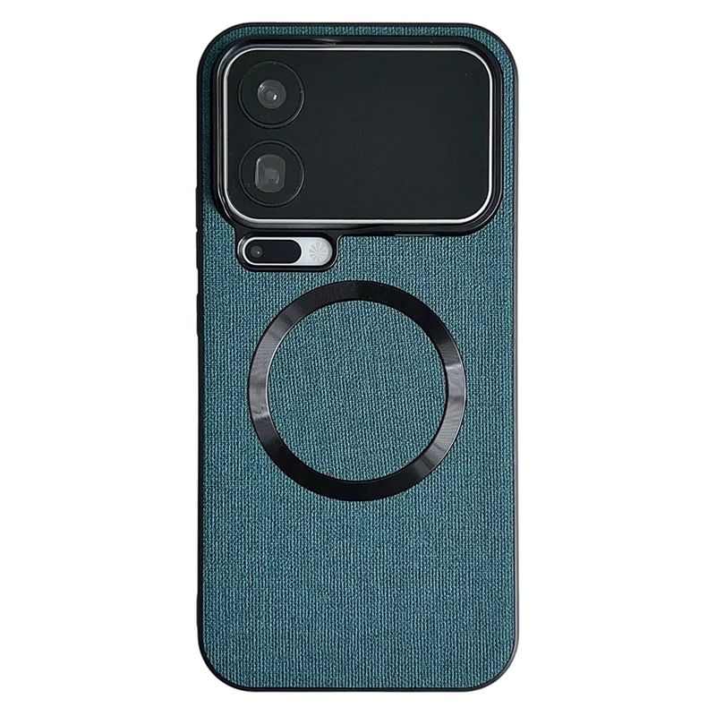 For Xiaomi 17 Pro Magnetic Case Drop-Proof TPU + Cloth Back Phone Cover - Dark Green