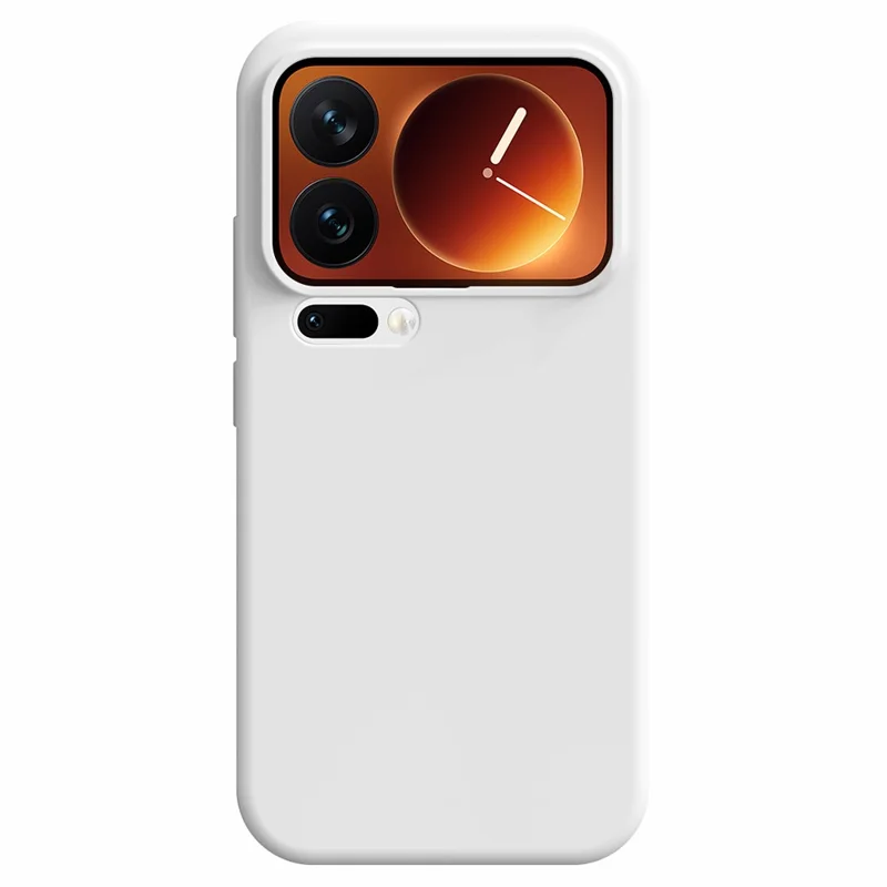 For Xiaomi 17 Pro Max Case Skin-Friendly Liquid Silicone + PC Phone Cover - White