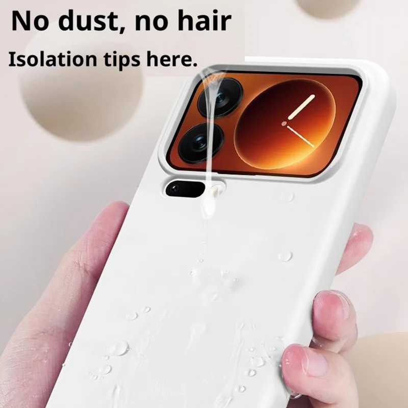 For Xiaomi 17 Pro Max Case Skin-Friendly Liquid Silicone + PC Phone Cover - White