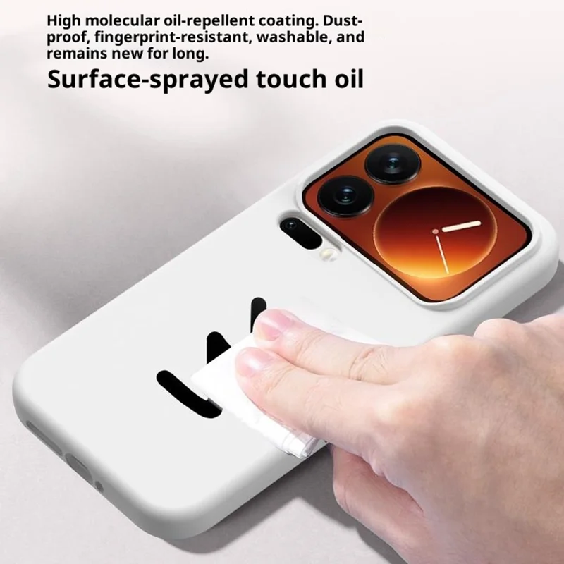 For Xiaomi 17 Pro Max Case Skin-Friendly Liquid Silicone + PC Phone Cover - White
