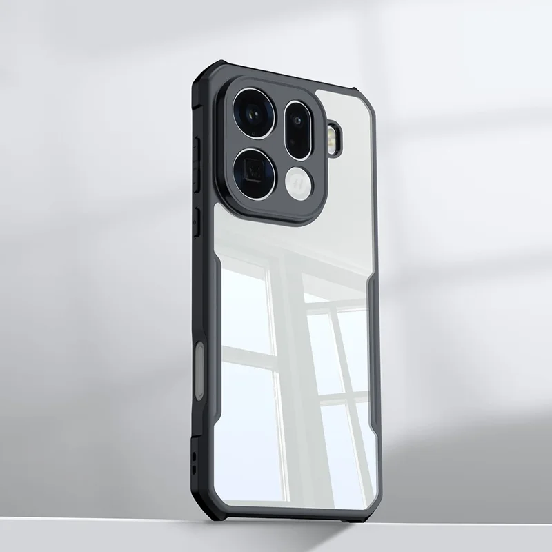 XUNDD Para Oppo Find X9 Pro 5G Funda Resistente a Golpes TPU + Cubierta Trasera Acrílica Transparente