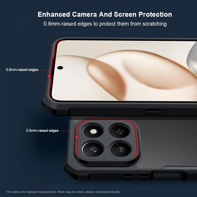 XUNDD For Honor X7d 4G / 400 Smart 5G Case Dropproof TPU + Acrylic Clear Back Phone Cover