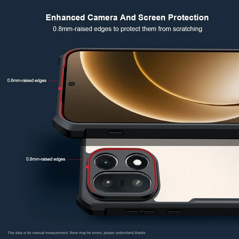 XUNDD Para OnePlus 15 5G Funda Resistente a Golpes TPU + Cubierta Trasera Acrílica Transparente