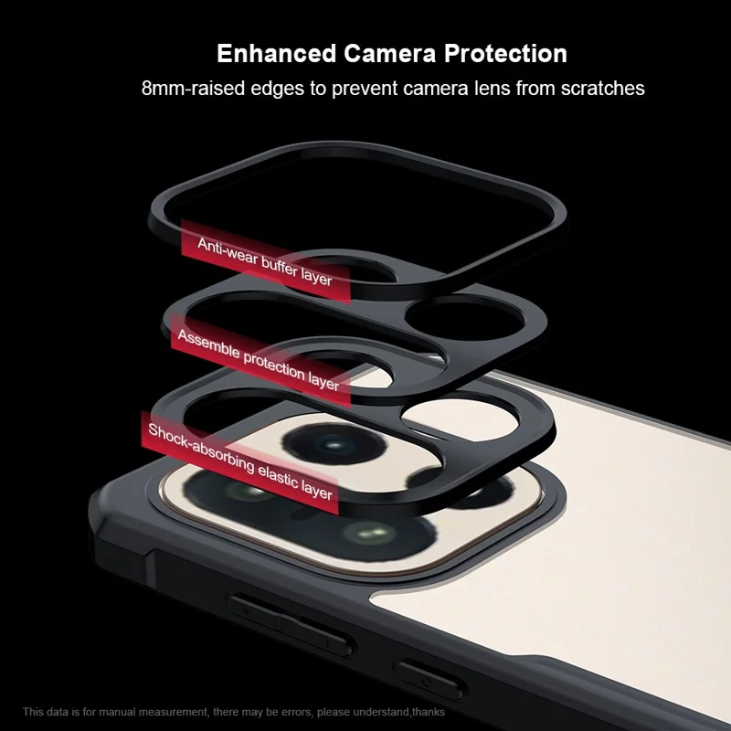 XUNDD Para OnePlus 15 5G Funda Resistente a Golpes TPU + Cubierta Trasera Acrílica Transparente