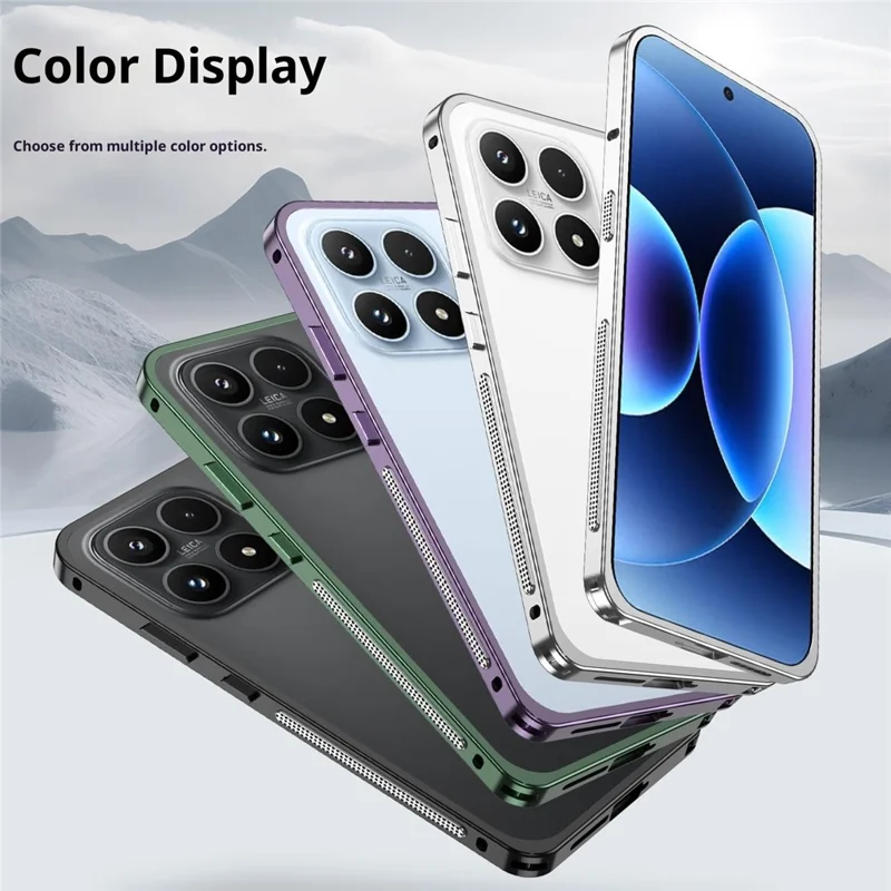 For Xiaomi 17 Bumper Case Metal Frame Heat Dissipation Cover - Black