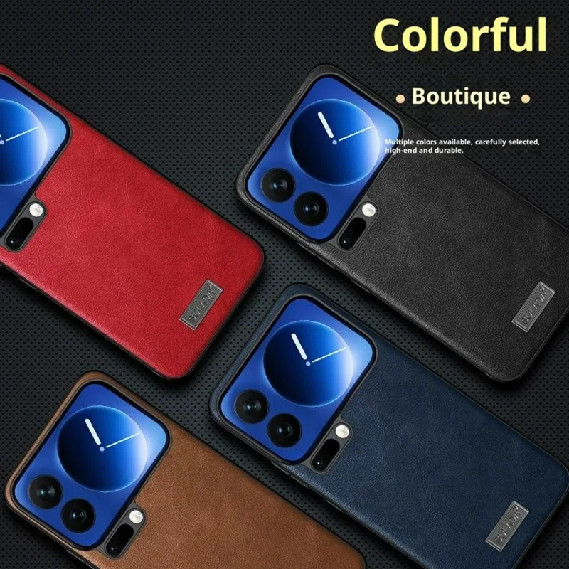 SULADA Para Xiaomi 17 Pro Capa Caso Couro PU + TPU + PC Traseira do Telefone - Preto