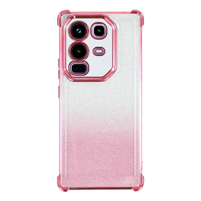 For Infinix Note 50 Pro 4G Case Glitter TPU Phone Cover with Reinforced Corners - Pink