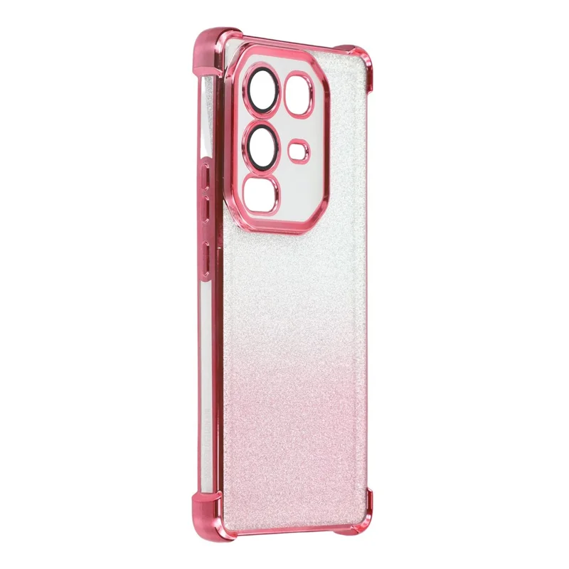 For Infinix Note 50 Pro 4G Case Glitter TPU Phone Cover with Reinforced Corners - Pink