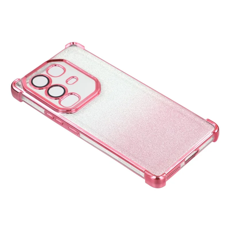 For Infinix Note 50 Pro 4G Case Glitter TPU Phone Cover with Reinforced Corners - Pink