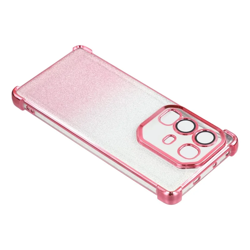 For Infinix Note 50 Pro 4G Case Glitter TPU Phone Cover with Reinforced Corners - Pink