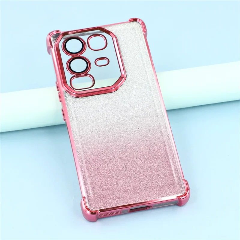 For Infinix Note 50 Pro 4G Case Glitter TPU Phone Cover with Reinforced Corners - Pink