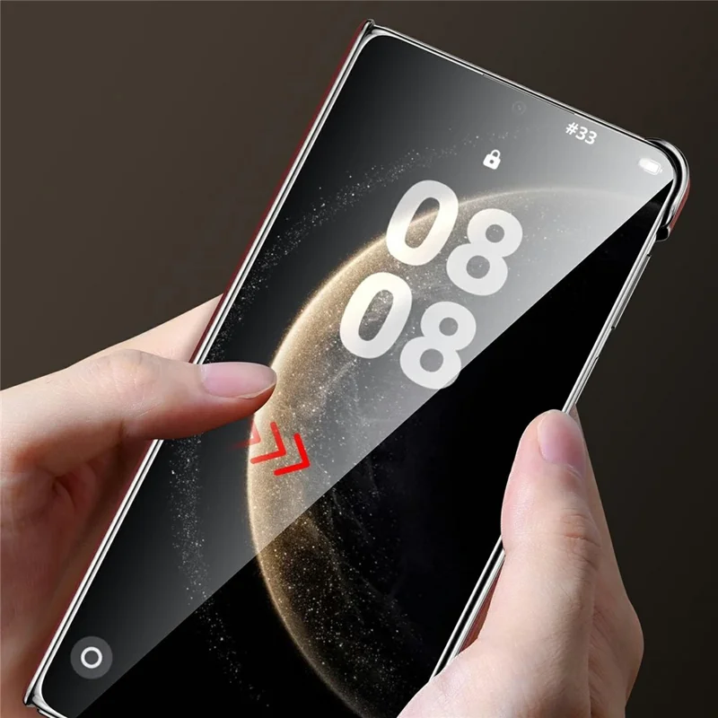 SULADA For Huawei Mate X5 Magnetic Case Rotating Kickstand Dual Axis Genuine Cow Leather Phone Cover - Black