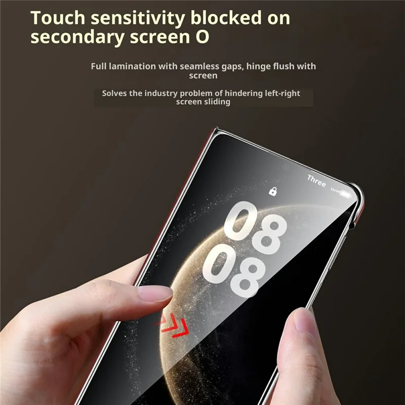 SULADA Pour Huawei Mate X6 Étui Magnétique Avec Support Rotatif à Double Axe en Véritable Cuir de Vache - Noir