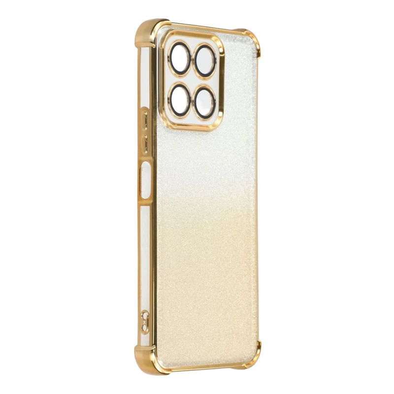 For Honor X5b Case Glitter TPU Phone Cover with Reinforced Corners - Gold