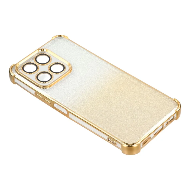 For Honor X5b Case Glitter TPU Phone Cover with Reinforced Corners - Gold