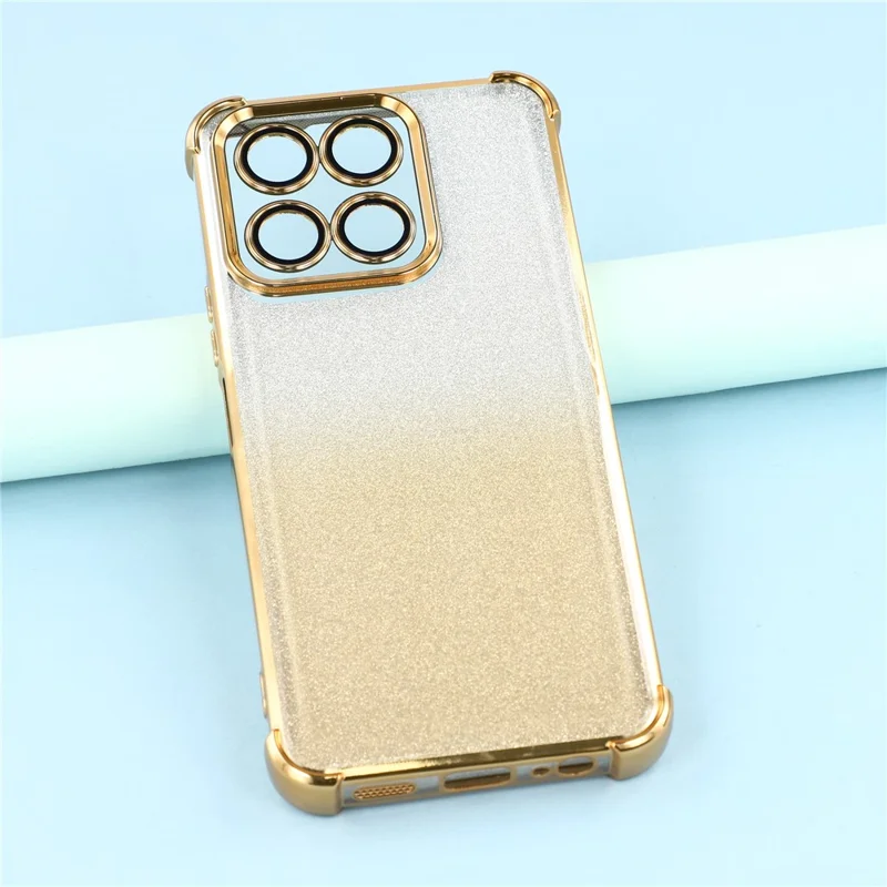 For Honor X5b Case Glitter TPU Phone Cover with Reinforced Corners - Gold