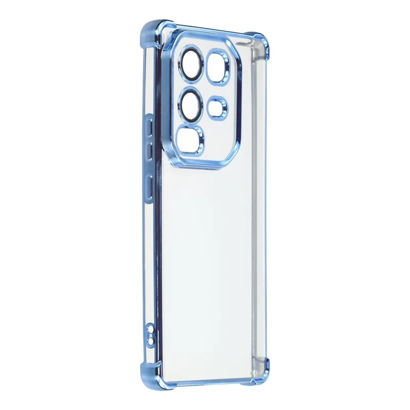 For Infinix Note 50 Pro 4G Case Reinforced Corners TPU Clear Back Cover - Blue