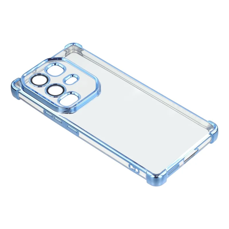 For Infinix Note 50 Pro 4G Case Reinforced Corners TPU Clear Back Cover - Blue