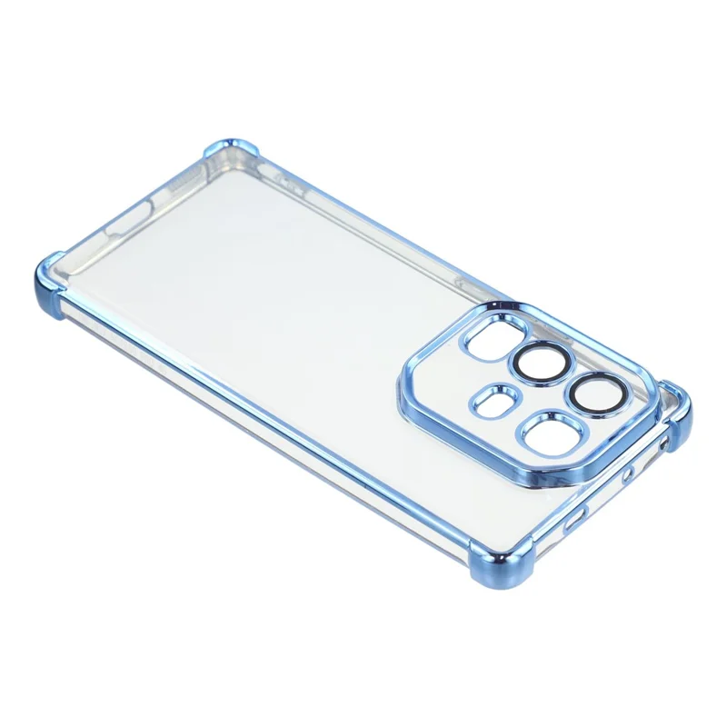 For Infinix Note 50 Pro 4G Case Reinforced Corners TPU Clear Back Cover - Blue