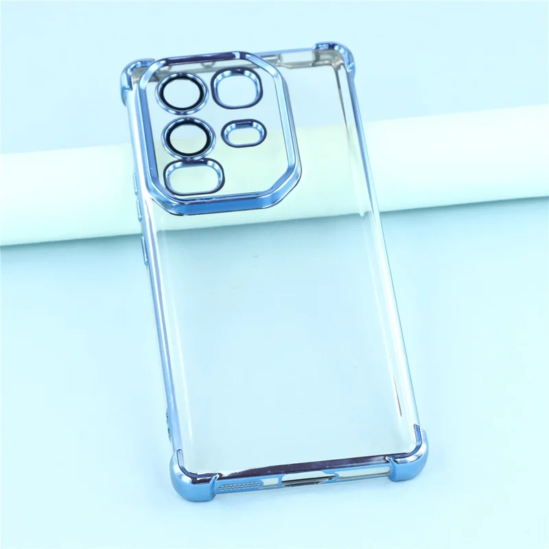 For Infinix Note 50 Pro 4G Case Reinforced Corners TPU Clear Back Cover - Blue