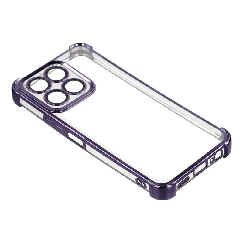 Per Honor X5b Case Angoli Rinforzati TPU Custodia Posteriore Trasparente - Viola