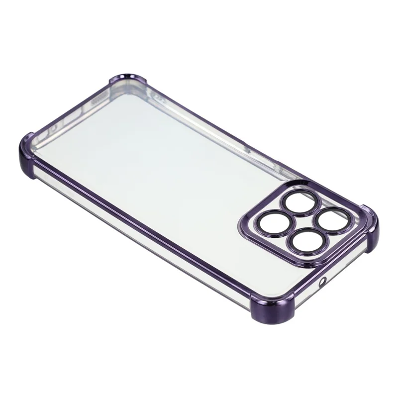 Per Honor X5b Case Angoli Rinforzati TPU Custodia Posteriore Trasparente - Viola